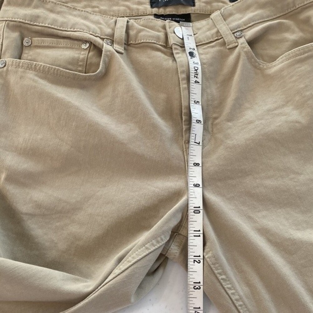 PacSun Khaki Stacked Skinny Jean Active 4-Way Stretch 5 Pocket Design Button Zip - Picture 15 of 16
